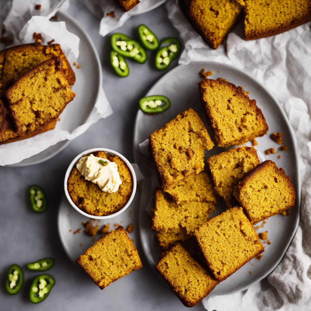 Pumpkin Cornbread with Whipped Jalapeño Butter