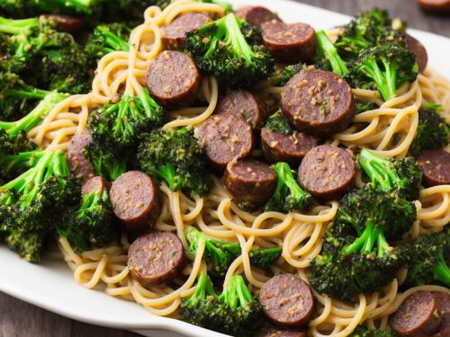 Purple Sprouting Broccoli with Pasta & Sausage