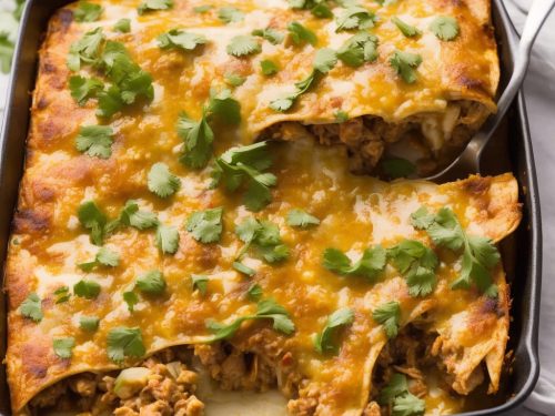 Quick and Easy Green Chile Chicken Enchilada Casserole