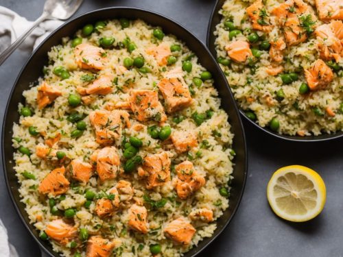 Quick Salmon, Preserved Lemon & Olive Pilaf