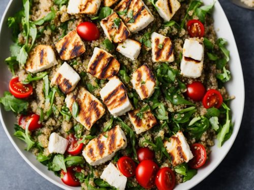 Quinoa Salad with Grilled Halloumi