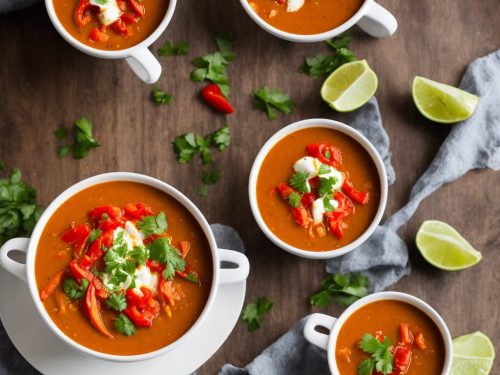 Rainbow Roasted Pepper Soup