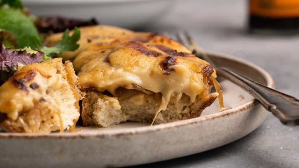 Rarebit Toasties with Sticky Marmite Onions