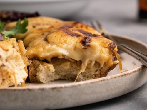 Rarebit Toasties with Sticky Marmite Onions