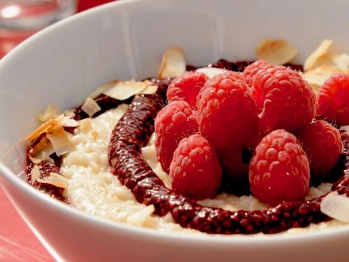 Raspberry Coconut Porridge