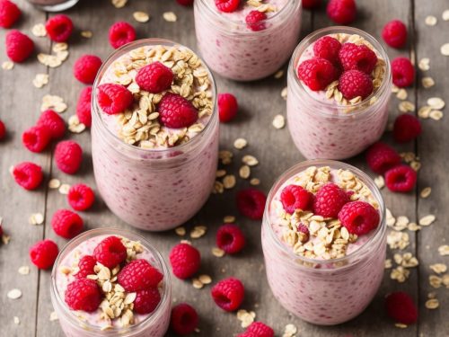 Raspberry Kefir Overnight Oats