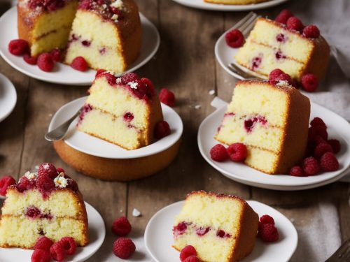 Raspberry & Lemon Polenta Cake