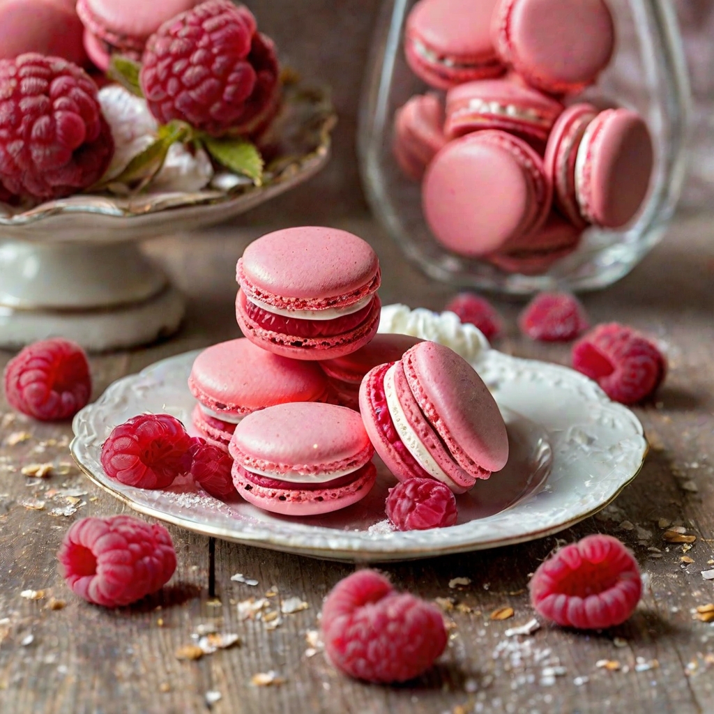 Raspberry Macarons