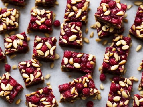 Raspberry & Pine Nut Bars