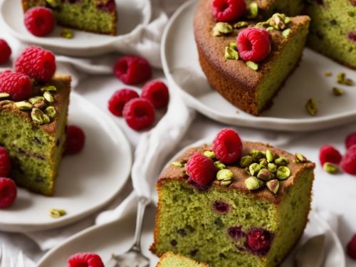 Raspberry & Pistachio Tea Cake