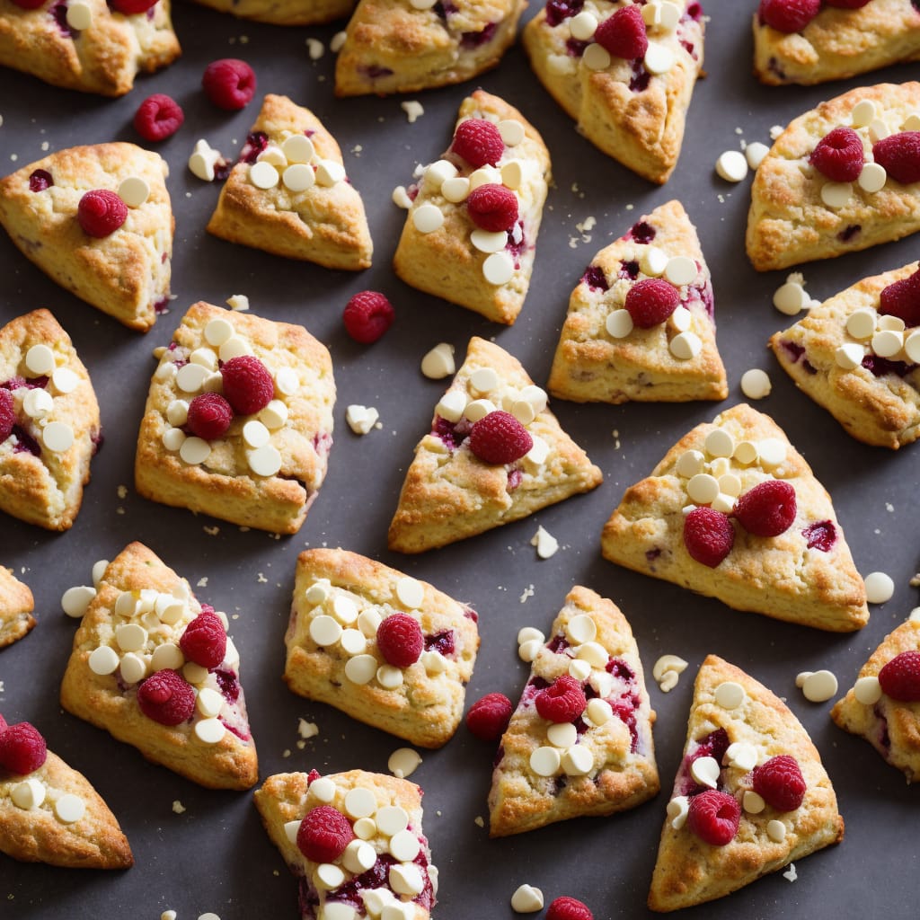 Raspberry & White Chocolate Scones