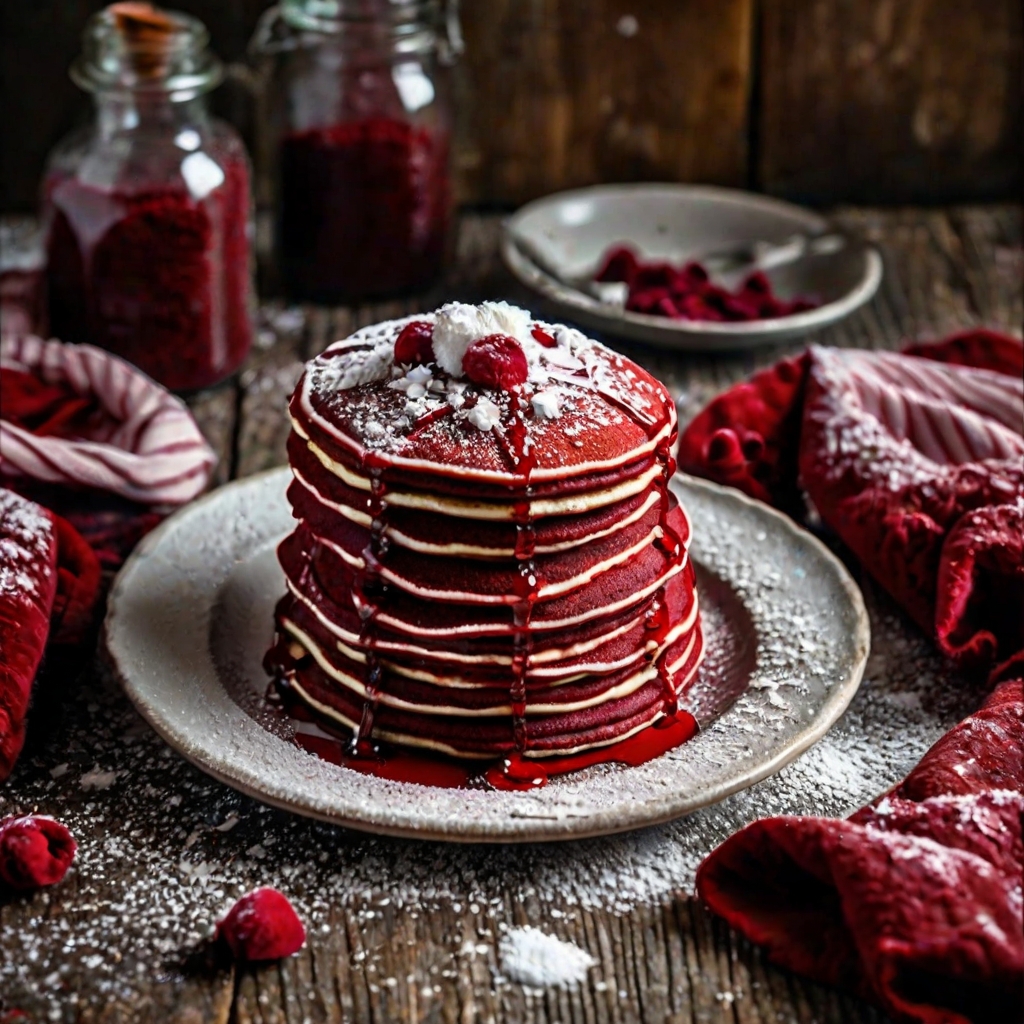 Red Velvet Pancakes