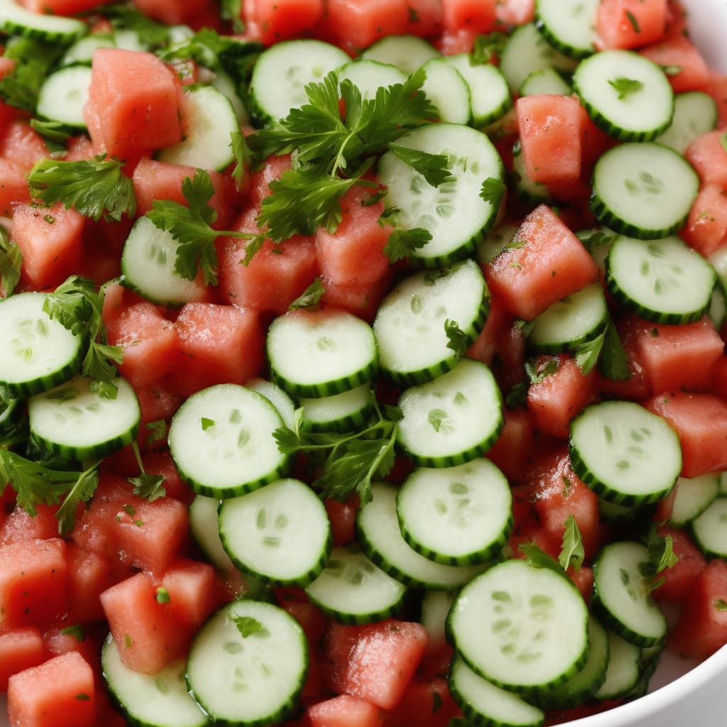 Refreshing Cucumber Watermelon Salad