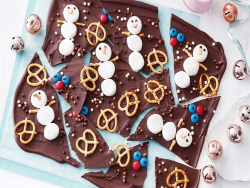 Reindeer & Snowman Chocolate Bark