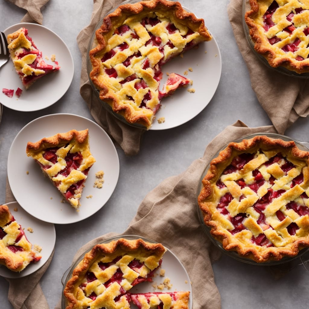 Rhubarb & Custard Slab Pie