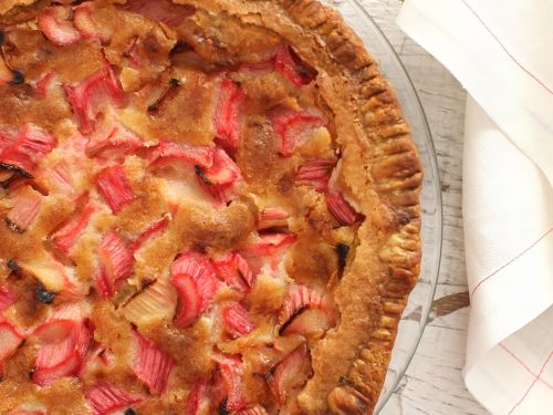 Rhubarb & Custard Tart