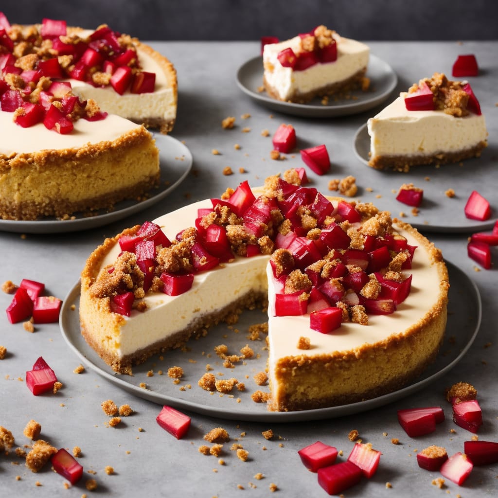 Rhubarb & Gingernut Cheesecake