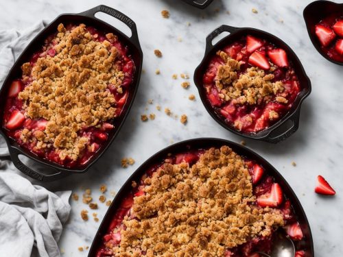 Rhubarb & Strawberry Crumble