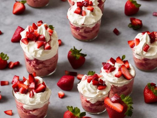 Rhubarb & Strawberry Meringue Pots