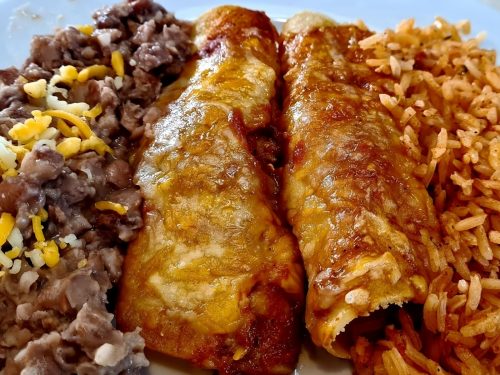 Rice & Bean Enchiladas