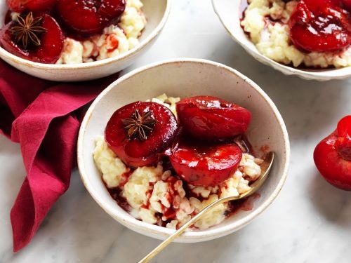 Rice Pudding & Spiced Plum Bake