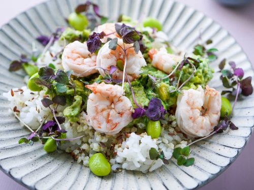 Rice & Quinoa Prawn Sushi Bowl