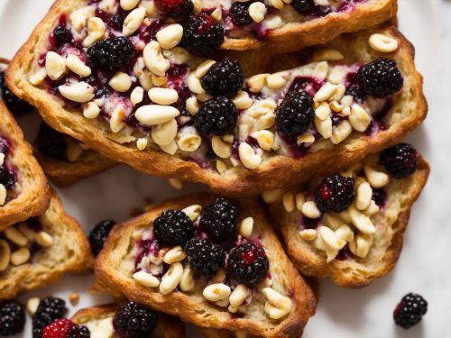 Ricotta, blackberry & pine nut tartine