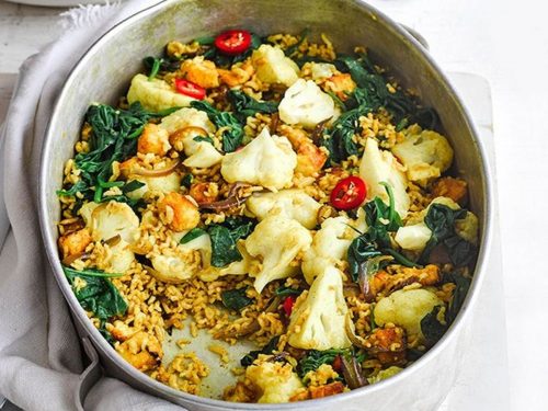 Roast Cauliflower & Hazelnut Pilaf