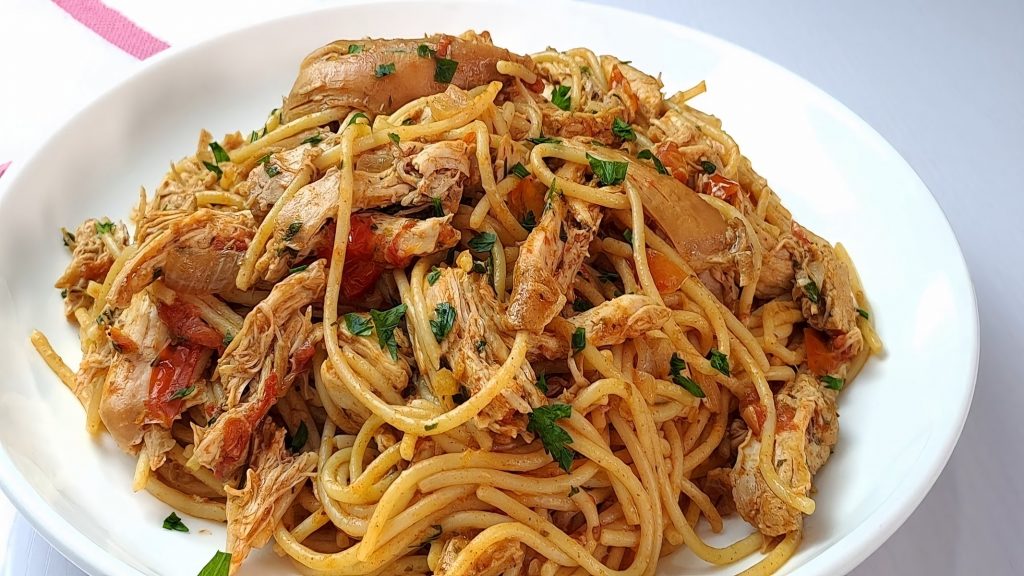 Roast Chicken Spaghetti