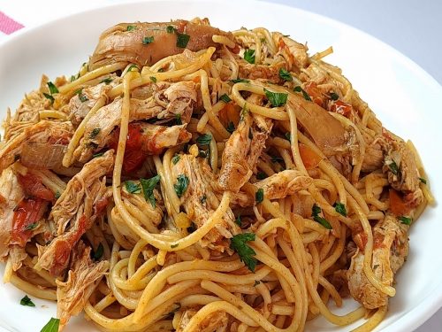 Roast Chicken Spaghetti