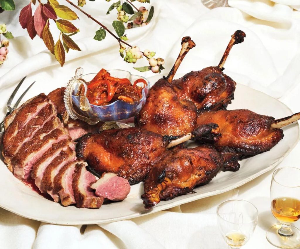 Roast Duck Two Ways with Spiced Clementine Sauce