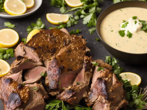 Roast Lamb with Avgolemono Sauce