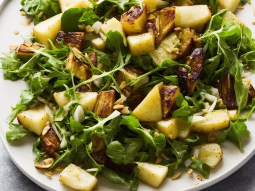 Roast Parsnip, Quince & Caramelised Onion Salad with Preserved Lemon