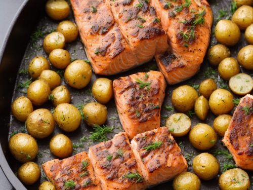 Roast Salmon & Roast Baby Potatoes