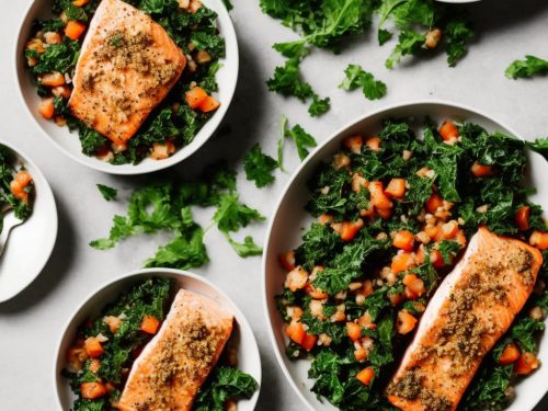 Roast Salmon with Rye & Horseradish Crumble & Kale Salsa Verde