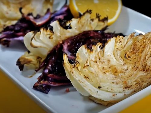 Roast Savoy Cabbage with Lemon