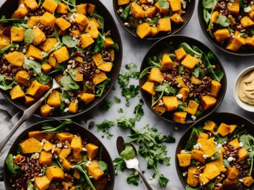 Roast Squash & Hummus Winter Salad