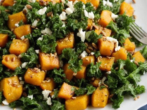 Roast Squash & Kale Salad with Orange Dressing