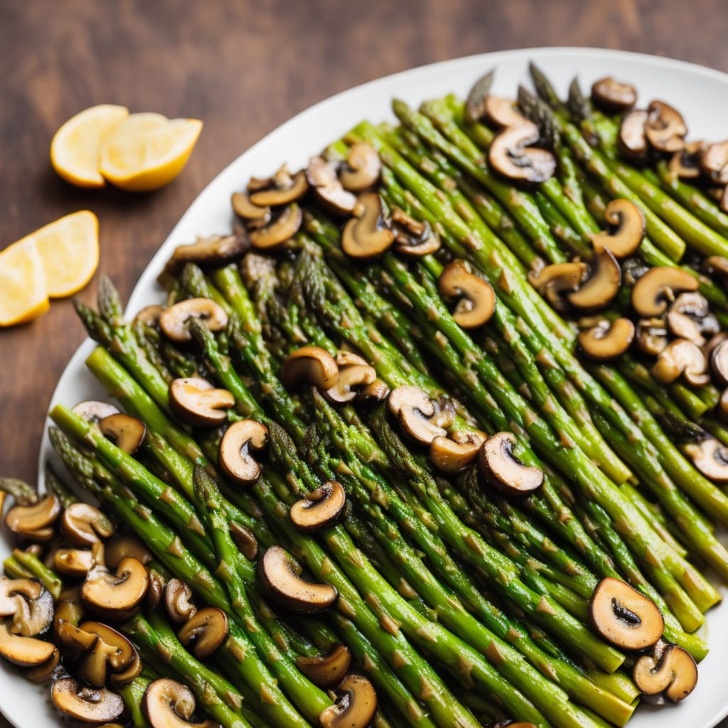 Roasted Asparagus and Mushrooms