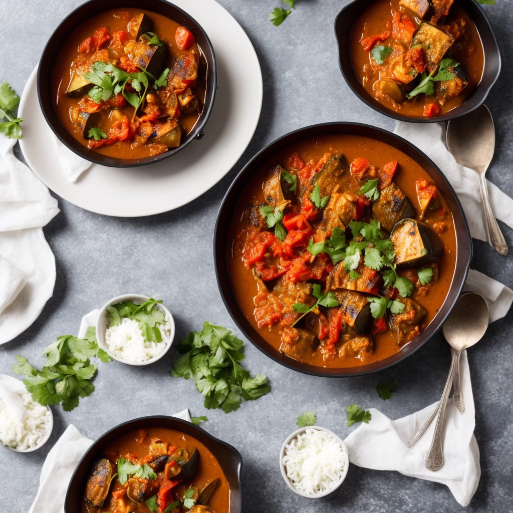 Roasted Aubergine & Tomato Curry