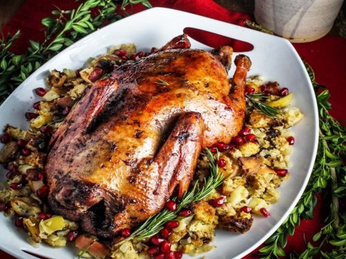 Roasted Duck & Sour Pomegranate Onions