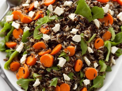 Roasted Grape, Carrot & Wild Rice Salad with Balsamic Maple Dressing