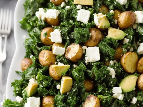 Roasted New Potato, Kale & Feta Salad with Avocado