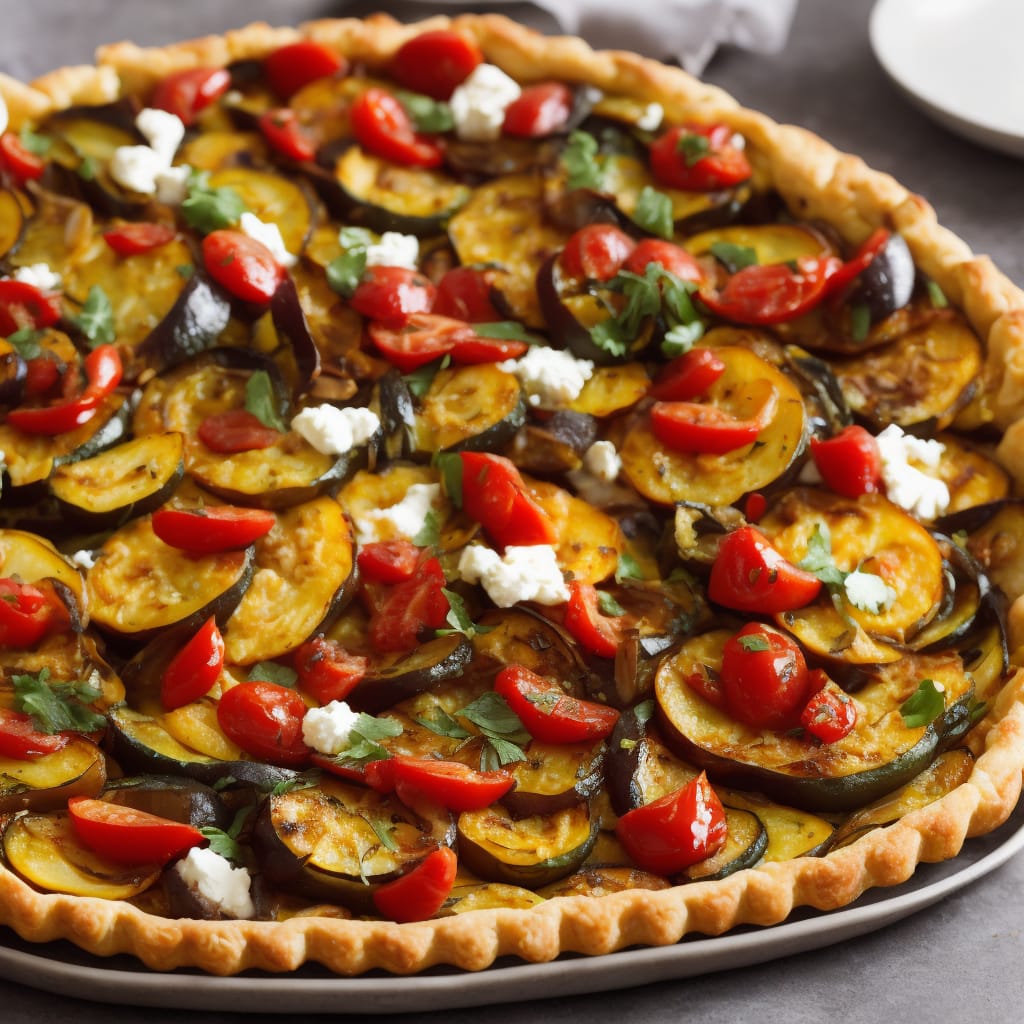 Roasted Ratatouille & Goat's Cheese Tart