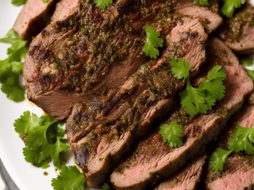 Roasted Sirloin of Beef with Salsa Verde