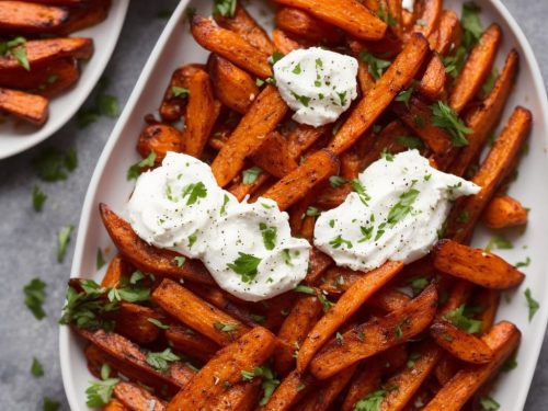 Roasted spiced carrots & labneh