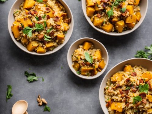 Roasted Squash, Pancetta & Chestnut Risotto