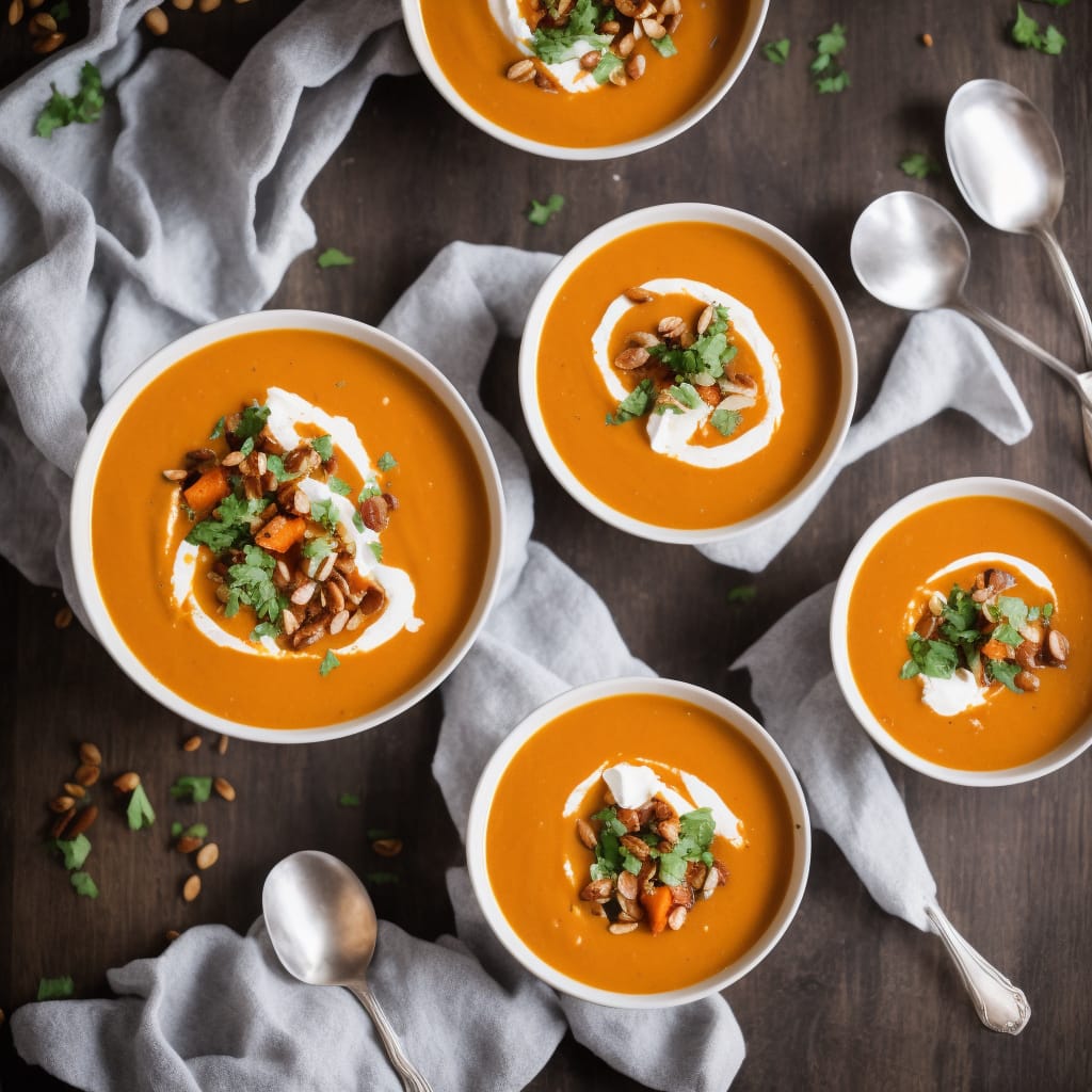 Roasted Sweet Potato & Carrot Soup