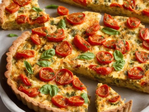 Roasted Tomato Basil Parmesan Quiche