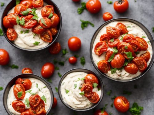 Roasted Tomatoes & Creamy Tahini Yogurt